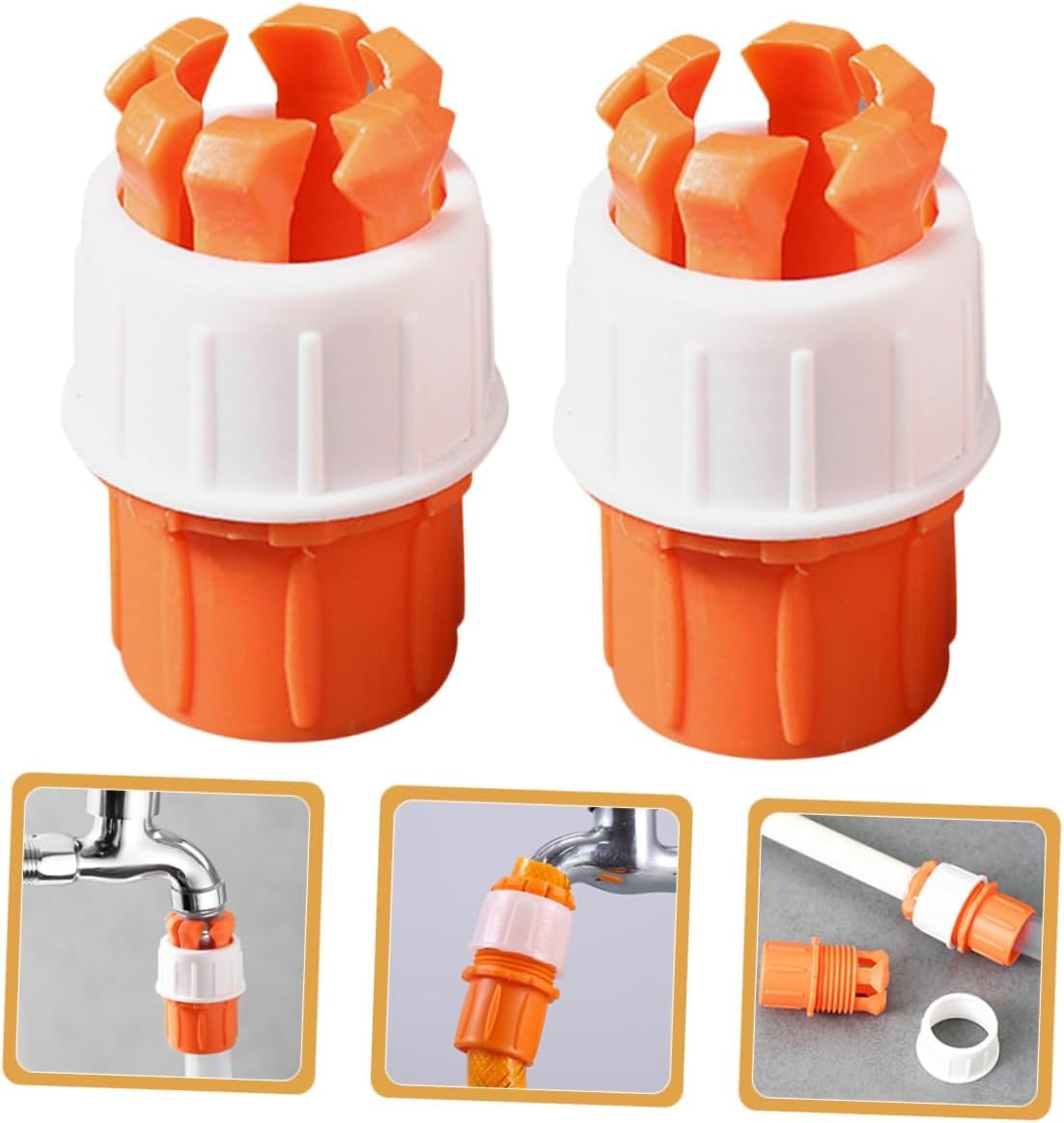 Pipe Connector (Set of 2) | Hose Water Garden Quick Connect Tap Plastic Pipe Pipe Connector (Set of 2)