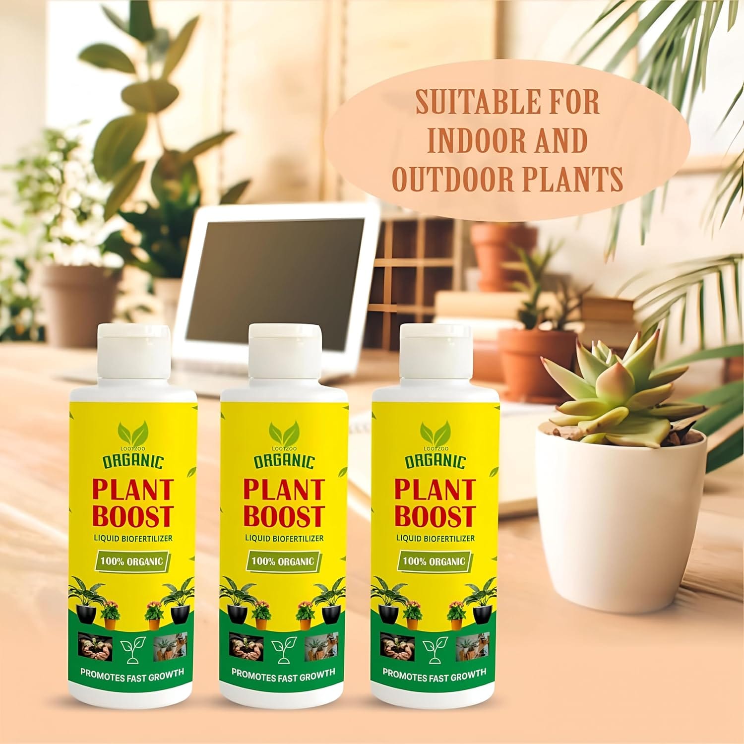 Plant Growth Liquid Fertiliser (Set of 4) | Plant Nutrients Hormone Fertilizers Growth Regulators In Plant Plant Growth Liquid Fertiliser (Set of 4)