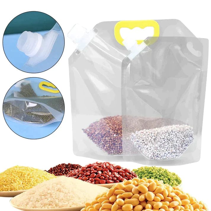 Plastic Bags Container Kitchen Storage Food Containers For Kitchen - Multigrain Storage Bags (5-Pack) Multigrain Storage Bags (5-Pack)