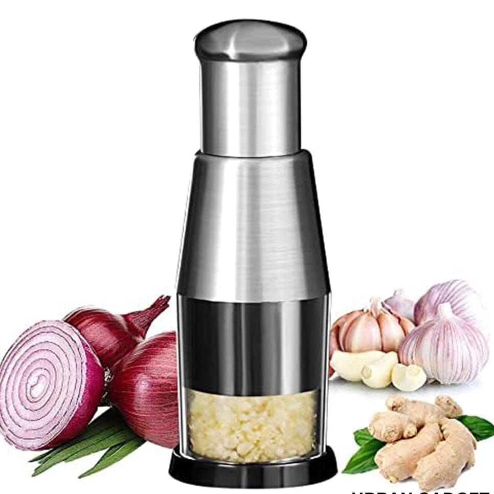 Portable Handpress Onion Garlic Chopper | Chopper Food Processor Manual Mini Compact Potable Chopper Home & Kitchen Hand Press Garlic Chopper