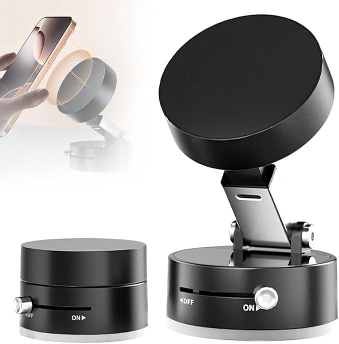 Portable Magnetic Phone Holder | Phone Stand Holder Car Mobile Vaccum Suction Magnetic Holder Portable Magnetic Phone Holder