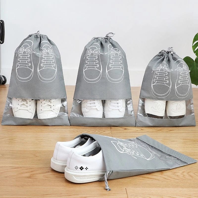 Portable Travel Dust-Proof Shoe Bags Pack of 5 Bags Portable Travel Dust-Proof Shoe Bags