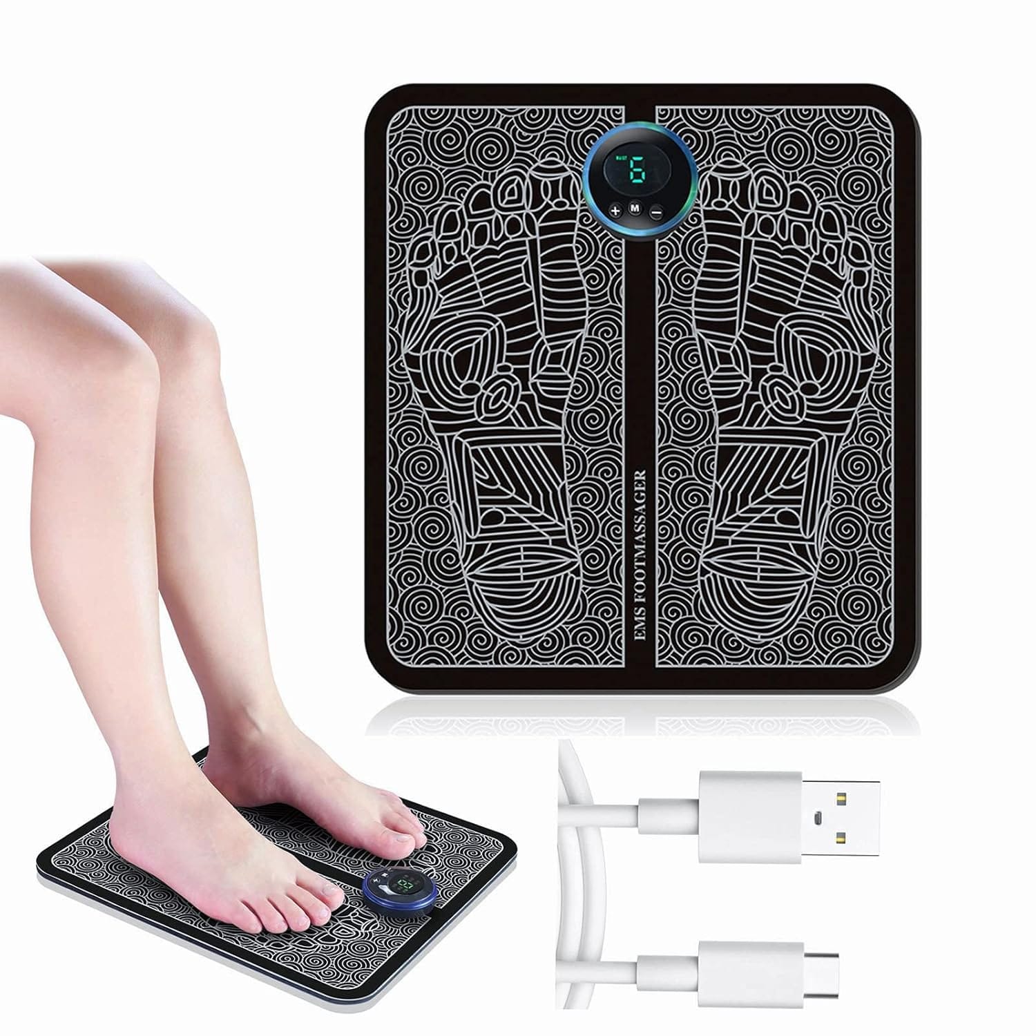 Pulsezy™| EMS Leg and Foot Massager Mat Electrical Pad Pulsezy™ Zaavio.co®