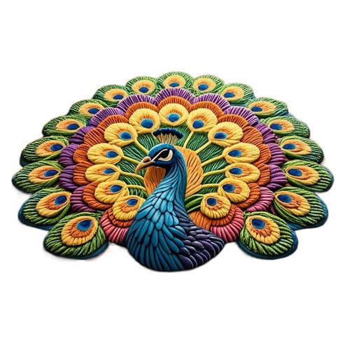 Quick-dry Non-slip Mat (Set of 2) | Mat For Bathroom Anti Non Slip Home Mat Nonskid Mats Quick-Dry Non-Slip Peacock Mat (Set of 2)