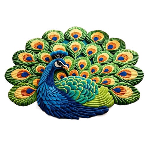 Quick-dry Non-slip Mat (Set of 2) | Mat For Bathroom Anti Non Slip Home Mat Nonskid Mats Quick-Dry Non-Slip Peacock Mat (Set of 2)