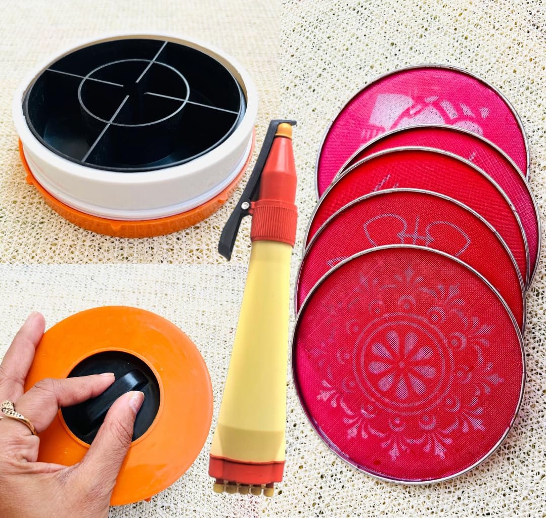 Rangoli Kit | Rangoli Designs Pattern Borders Stencils Colors Instant Rangoli Kit