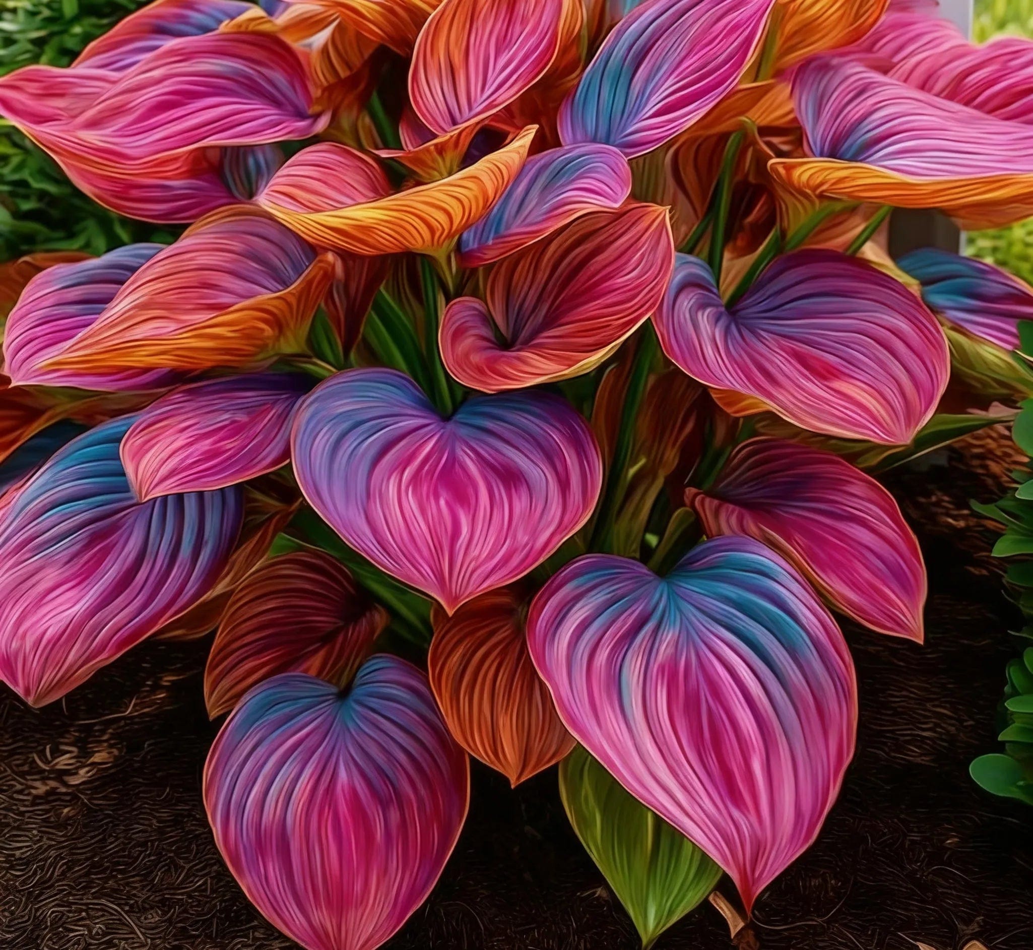 Rare Multicolor Hosta Seeds+Plant Growth Serum Free | Flower Garden Organic Seeds Rare Plants Flowers Bed Rare Multicolor Hosta Seeds+Plant Growth Serum Free