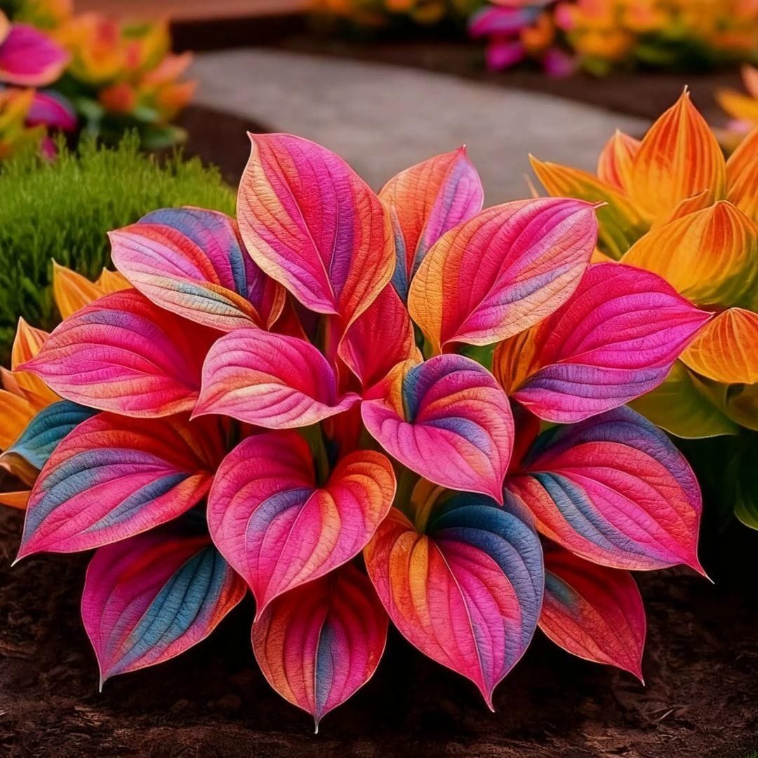 Rare Multicolor Hosta Seeds+Plant Growth Serum Free | Flower Garden Organic Seeds Rare Plants Flowers Bed Rare Multicolor Hosta Seeds+Plant Growth Serum Free