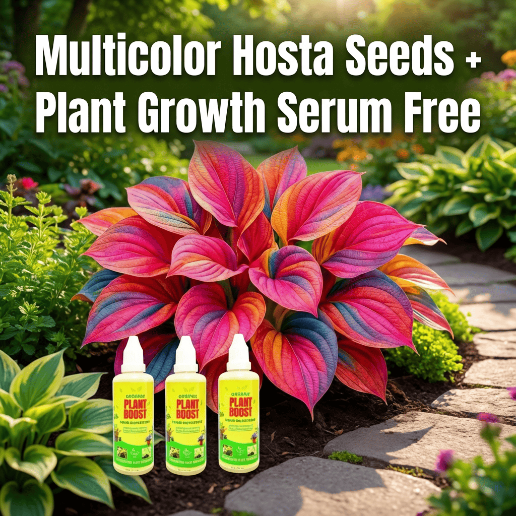 Rare Multicolor Hosta Seeds+Plant Growth Serum Free | Flower Garden Organic Seeds Rare Plants Flowers Bed Rare Multicolor Hosta Seeds+Plant Growth Serum Free