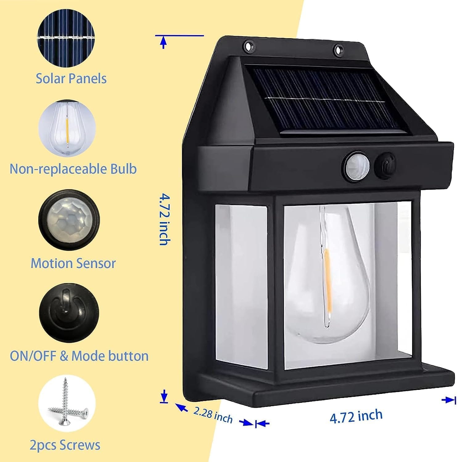 Retro Solar Tungsten Lamp Pack of 1 Retro Solar Tungsten Lamp