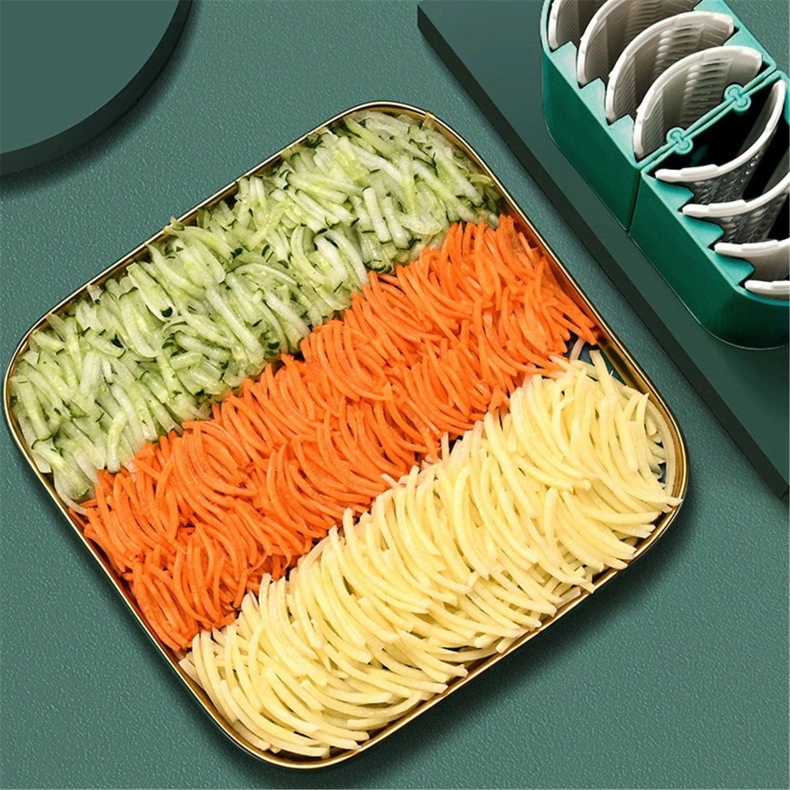 Rotary Vegetable Slicer Carrot Spiralizer Salad Cutter Rotary Vegetable Slicer
