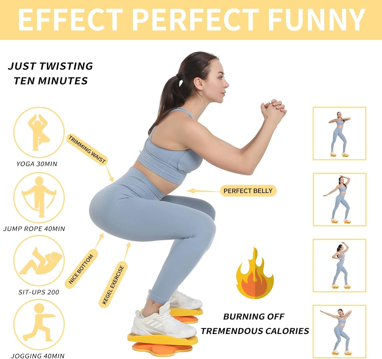 Rotating Twist Plate | Weight Loss Exercise Fat Burning Yoga Exercises Workout Waistixo™ Rotating Twist Plate Zaavio.co®
