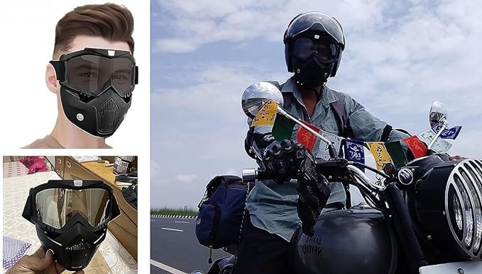 Safety Goggles UV Protective Glasses Face Shield Black Face mask RIDING MASK Safety Goggles Face Shield