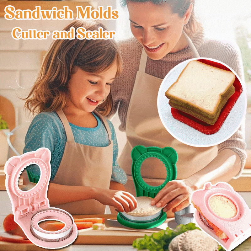 Sandwich Molds Cutter and Sealer | Shape Mini Cutter Sandwich Bread Shapes Cutter Set Sandwich Molds Cutter and Sealer