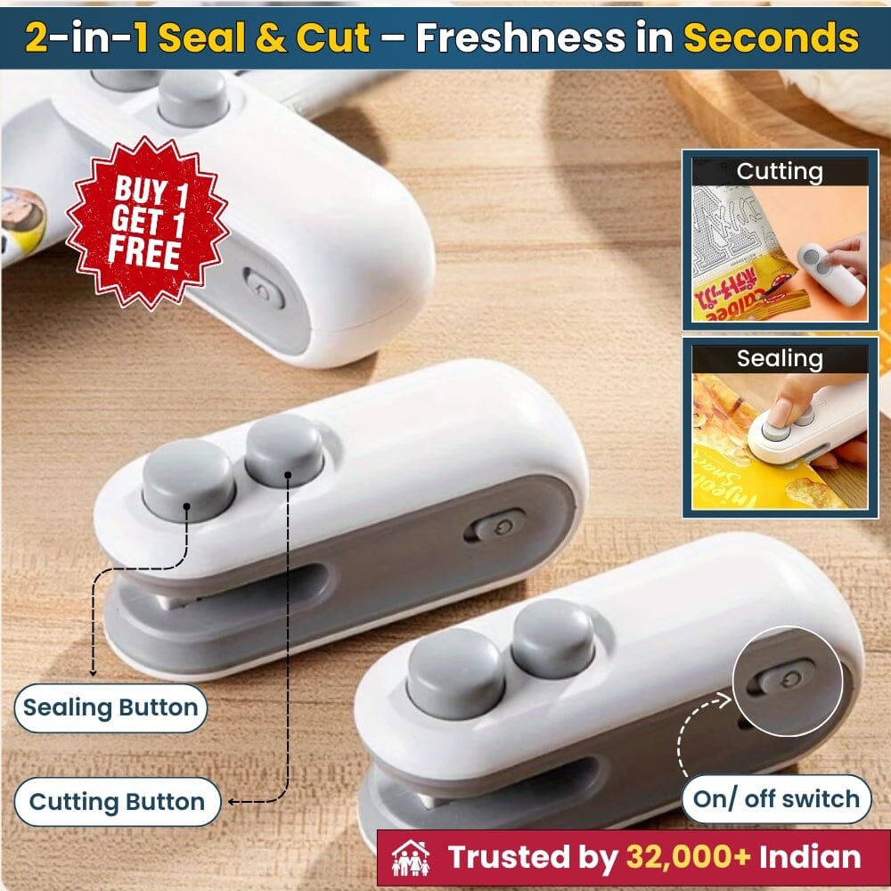 Portable Sealing Machine for Food Freshness ( Buy 1 Get 1 Free )