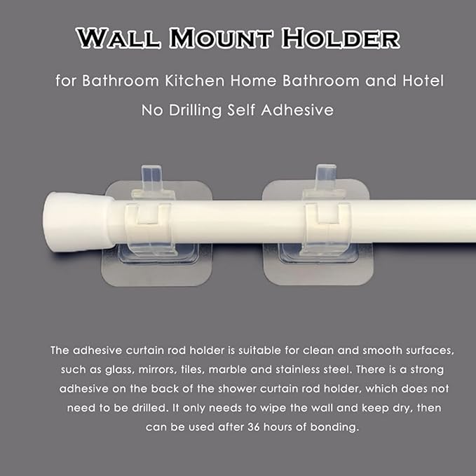 Self-adhesive Hooks | Wall Hook Hanger Hanging Curtain On Wall Self-adhesive Hooks (Set of 4)