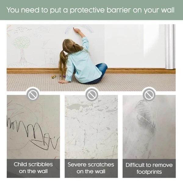 Self-adhesive Transparent Wall Protection Film (Set of 2) Self-adhesive Transparent Wall Protection Film (Set of 2)