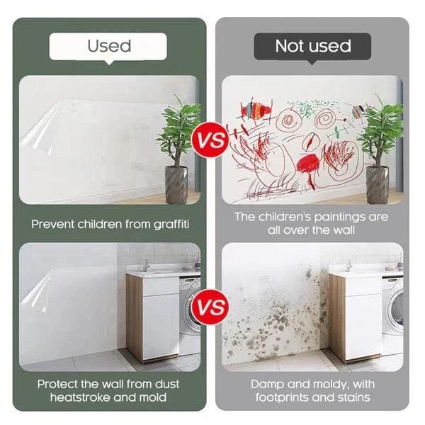 Self-adhesive Transparent Wall Protection Film (Set of 2) Self-adhesive Transparent Wall Protection Film (Set of 2)