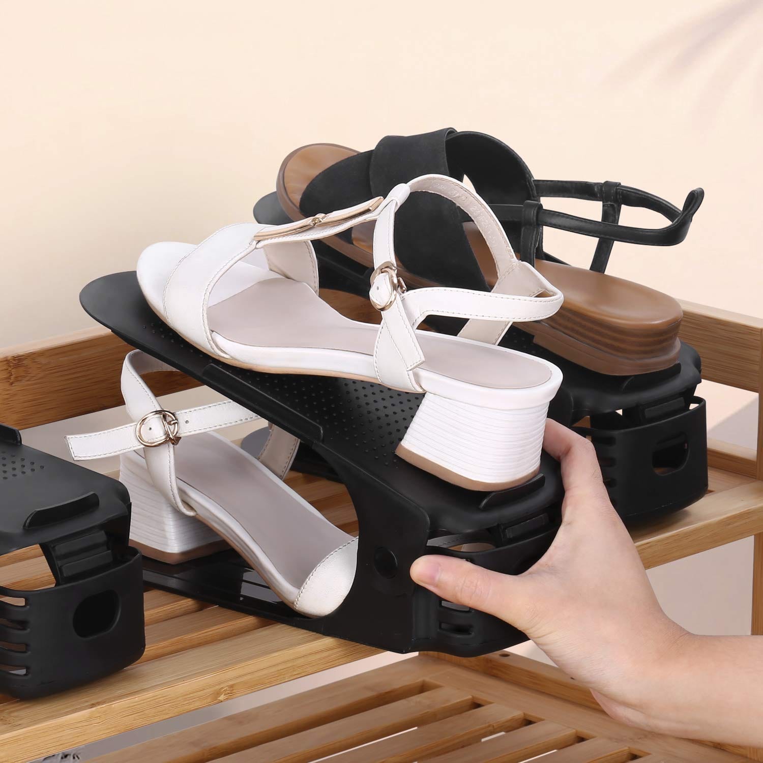Shoe Organizer - The Adjustable Shoe Rack Space Saver Shoe Organizer - The Adjustable Shoe Rack Space Saver