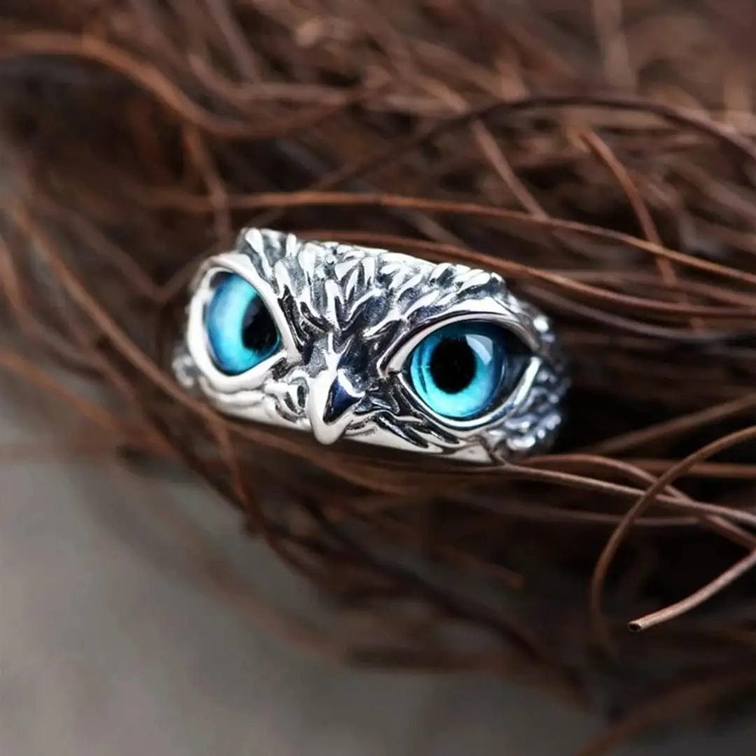 Silver Plated Owl Ring Stone Rings For Men - Buy 1, Get 1 FREE! Silver Plated Owl Ring - Buy 1, Get 1 FREE!