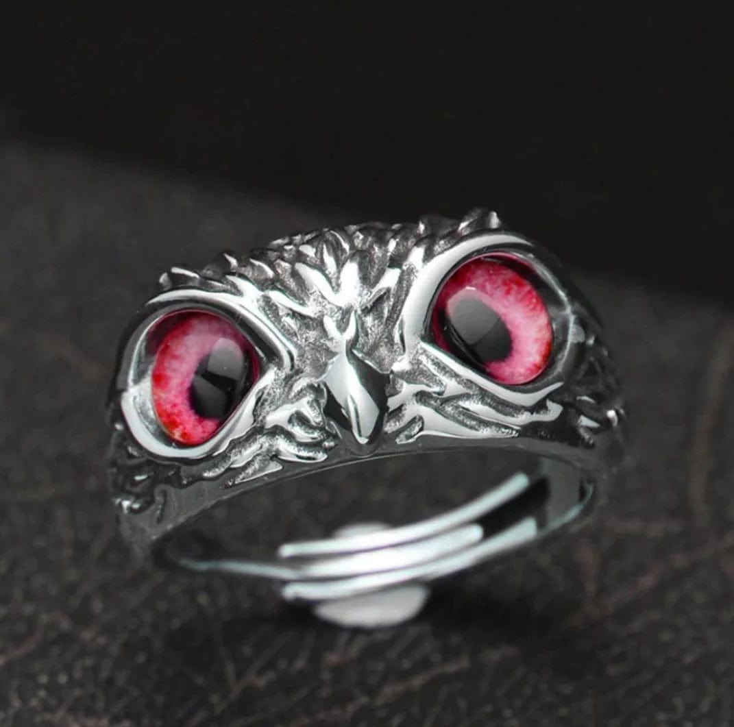 Silver Plated Owl Ring Stone Rings For Men - Buy 1, Get 1 FREE! Silver Plated Owl Ring - Buy 1, Get 1 FREE!