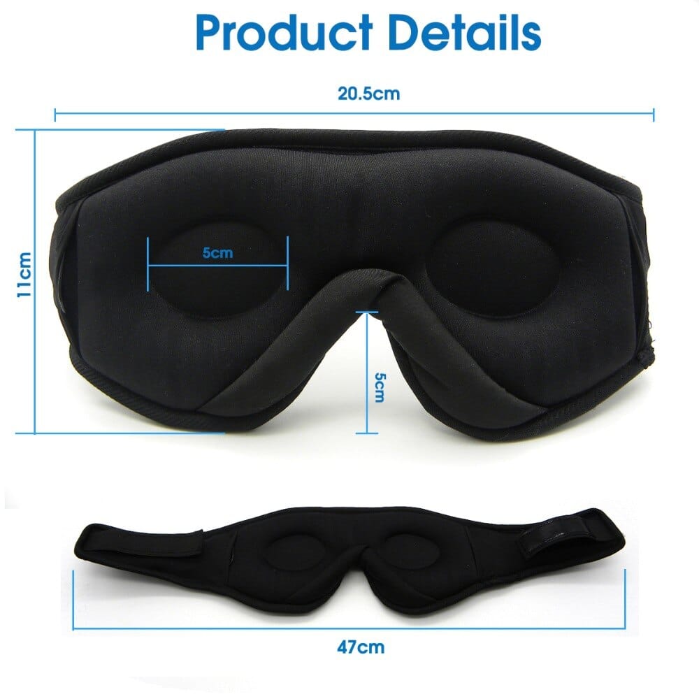 SleepEazio™ | Sleep Well Eye Mask For Sleeping Blindfold Eye Cover Sound Sleep SleepEazio™ Bluetooth Audio Sleep Mask Zaavio®