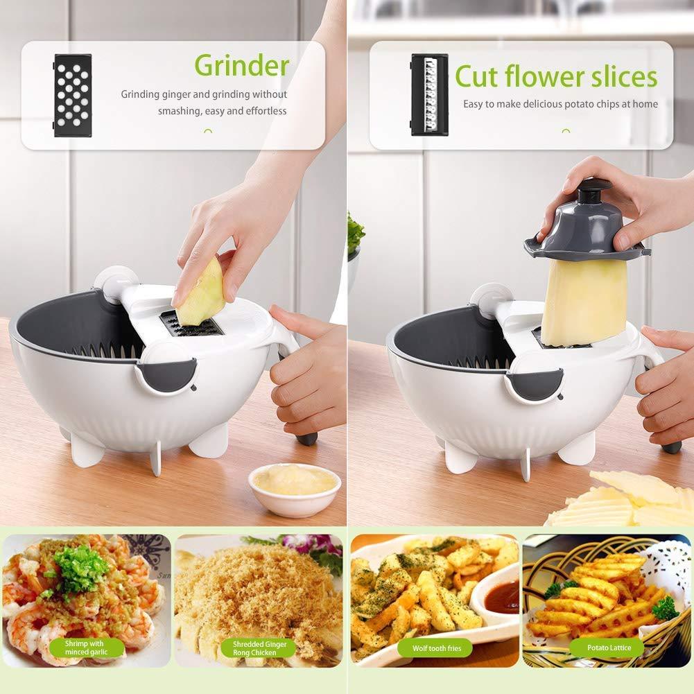 Slickio™ Vegetable Cutter | Multifunctional Slicer Cutter Vegetable Strainer Potato Carrot Grater Slickio™ Vegetable Cutter Zaavio®