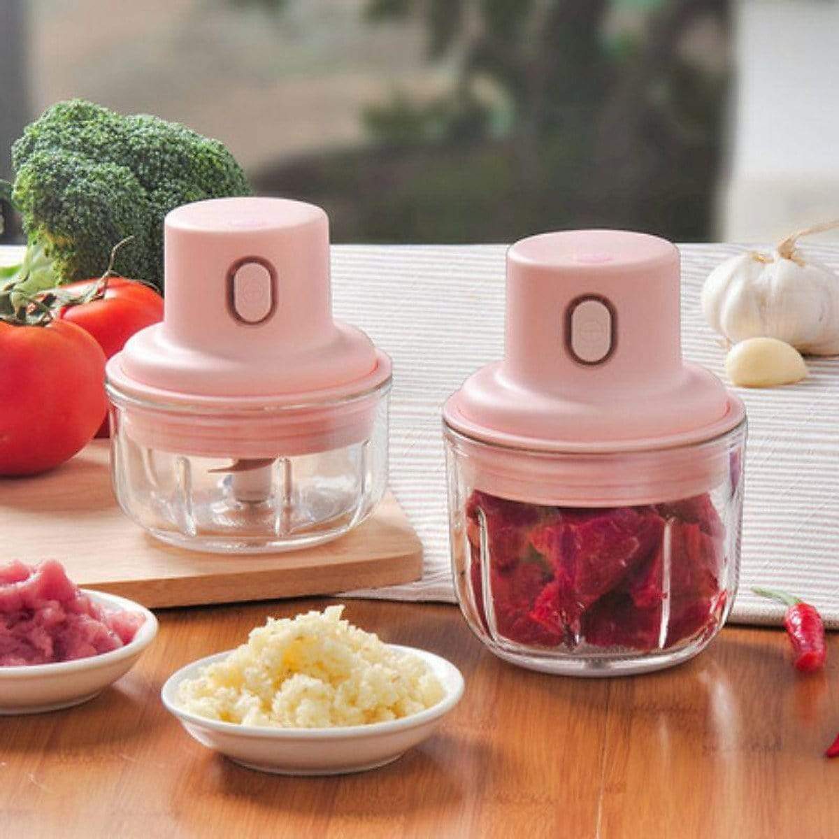 Slickix™ 2.0 | Mini Electric Vegetable Chopper Onion Tomato Chopper Large Slickix™ 2.0 Food Processor Zaavio®