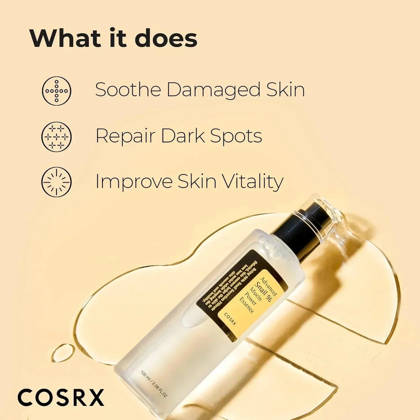 Snail 96 Mucin Power Essence (Buy 1 Get 1 Free) | Snail Mucin Glowing Skin Care Clear Skin Essence For Face Snail 96 Mucin Power Essence (Buy 1 Get 1 Free)