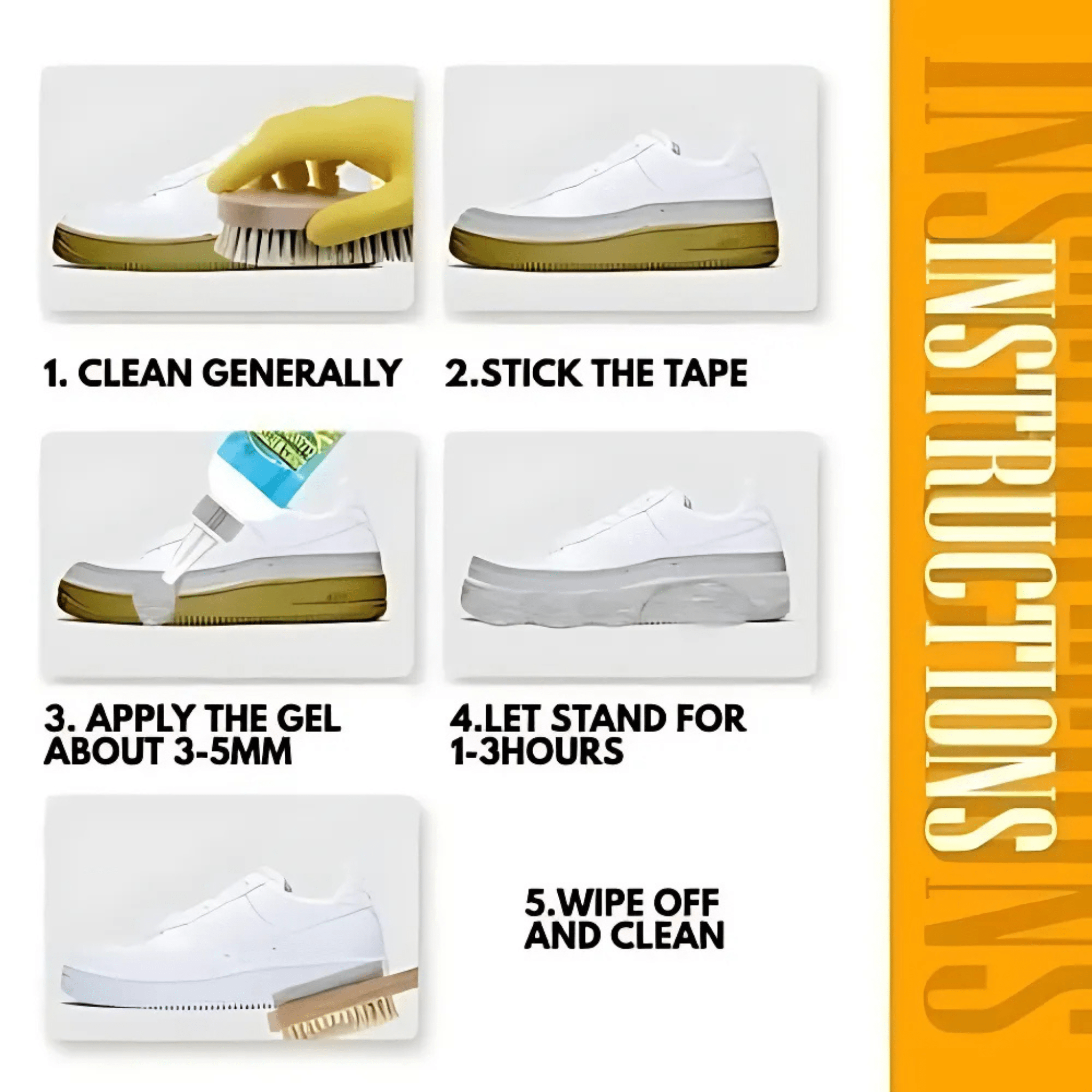 SneakerRevive™ | White Shoes Cleaning Pumps Shoe Cleaning Gel SneakerRevive™ Shoes Whitening Cleansing Gel (Pack of 2) Zaavio®