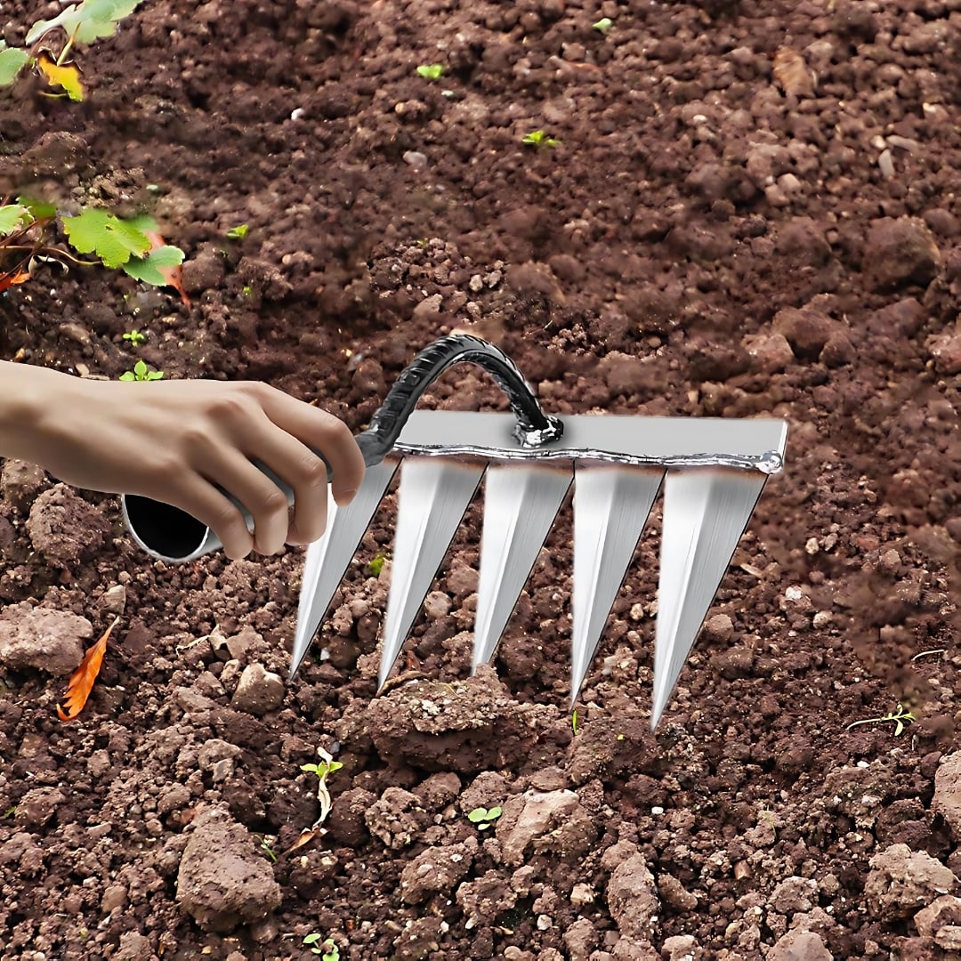 Soilspikezy™ | Garden Tools Planting Implements Rake Tool Equipment Soilspikezy™ Steel Nail Rake Zaavio.co®
