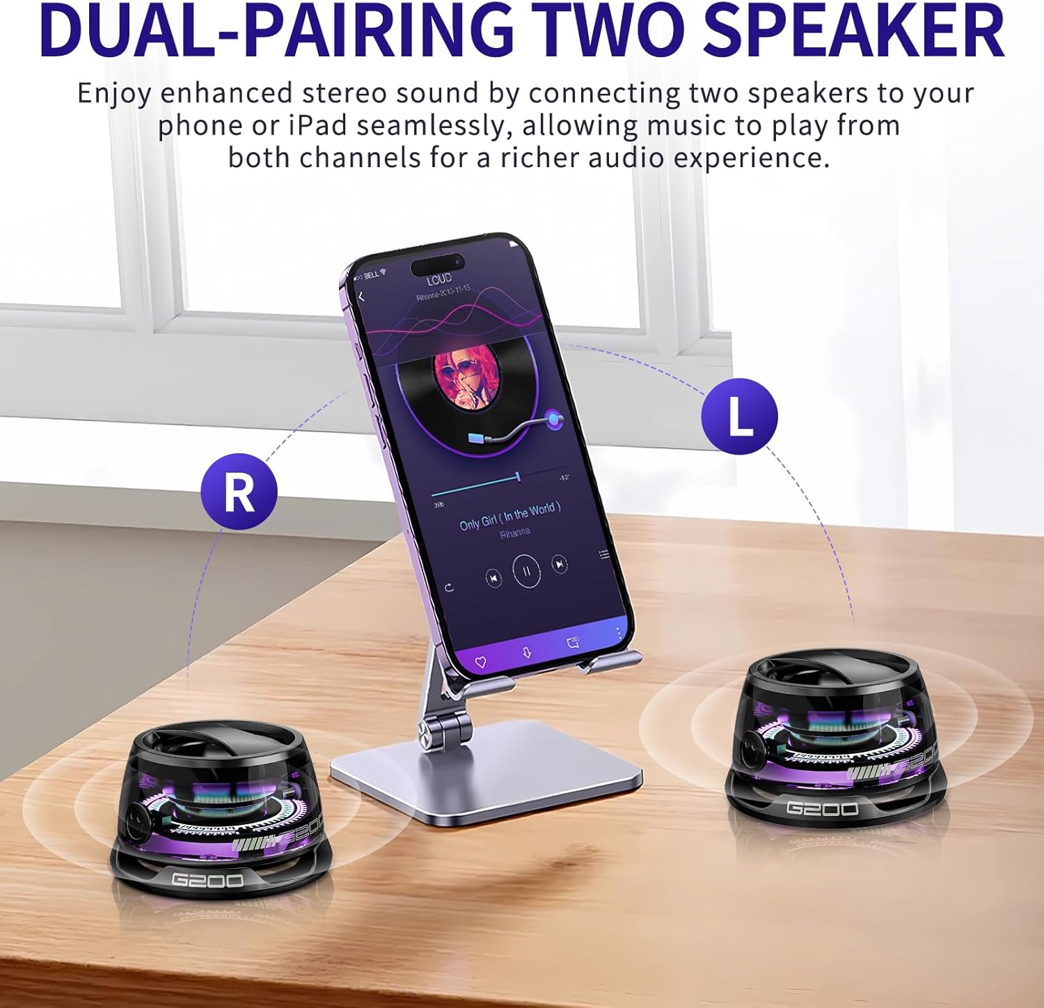 SonicHang™ | Bluetooth Speaker Portable Mini Loud Speakers Wireless Magnetic SonicHang™ G200 Magnetic Bluetooth Speaker with RGB Lights Zaavio.co®