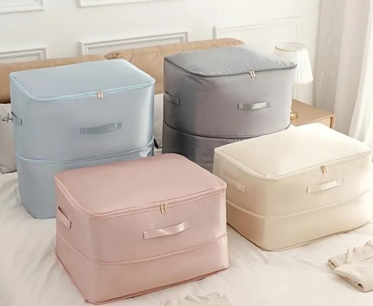 Space Saving Self Compression Organizer | Wardrobe Organiser Clothes Storage Bag Shelf Organizer Ultra Space Saving Self Compression Organizer