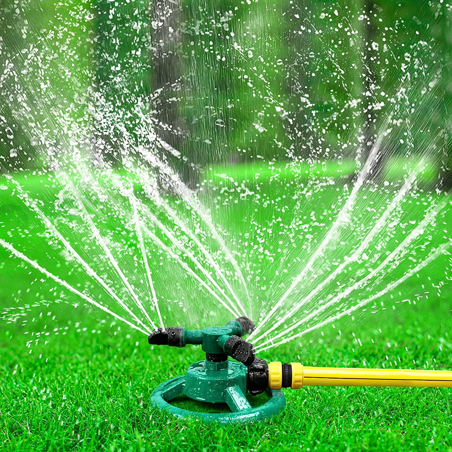 Sprinklers Irrigation Systems Water Sprinkler Garden Sprays - Rainzyy™️ 360° Rotating Water Sprinkler for Garden Zaavio®