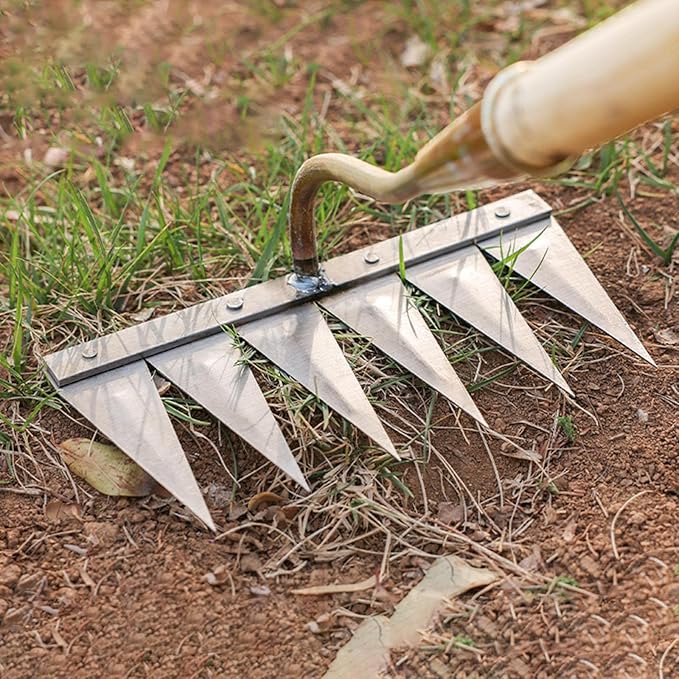 Steel Nail Rake | Garden Tools Planting Implements Rake Tool Equipment 5 Teeth Weeding Toolš± -11,000+ Farmersā Trusted