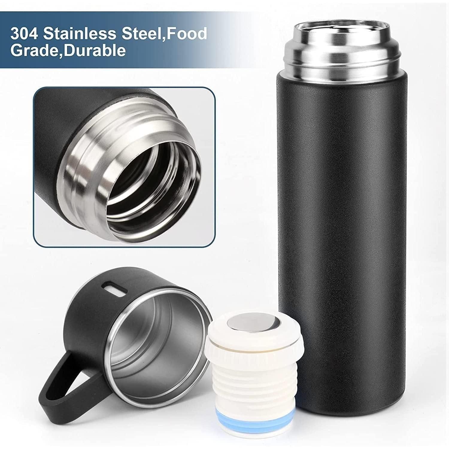 Steel Water Bottle Vacuum Thermos Flask Tea Cup Set Vacuum Flask Cup Full Set