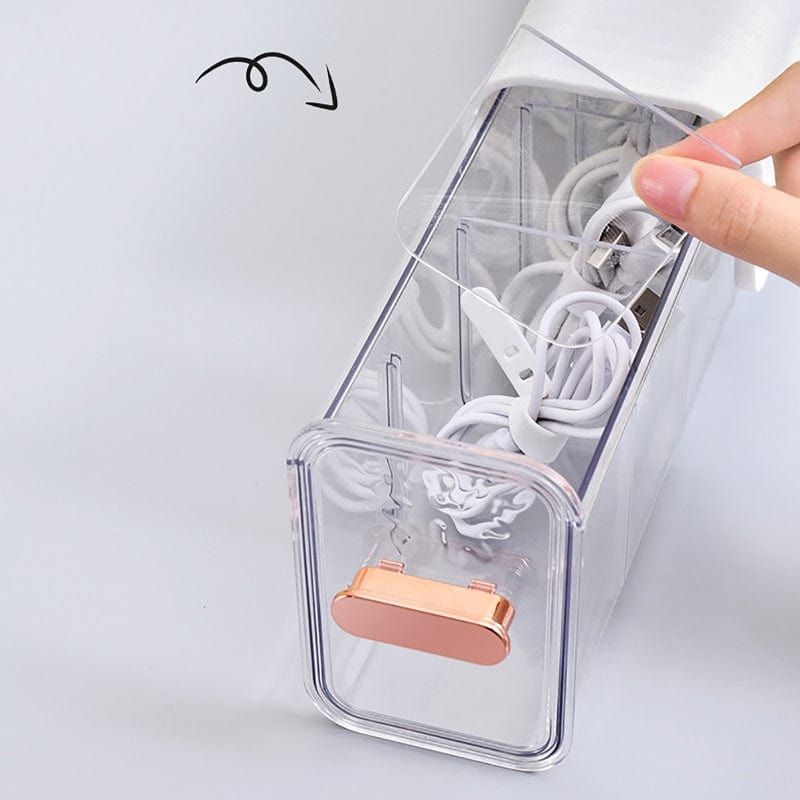 Storage Box Kitchen Organiser Box Cloth Storage Makeup Organizer - 6 Compartment Wardrobe Storage Organizer 6 Compartment 6 Compartment Wardrobe Storage Organizer