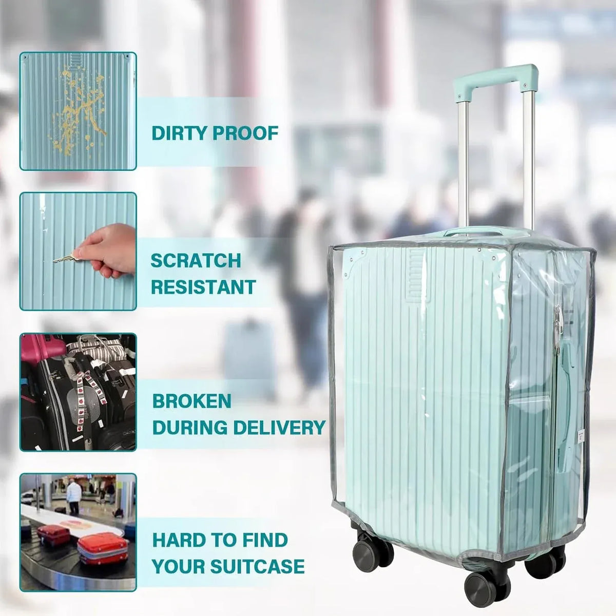 Suitcase Protective Cover – Waterproof, Dustproof, Scratch-Resistant Suitcase Protective Cover – Waterproof, Dustproof, Scratch-Resistant