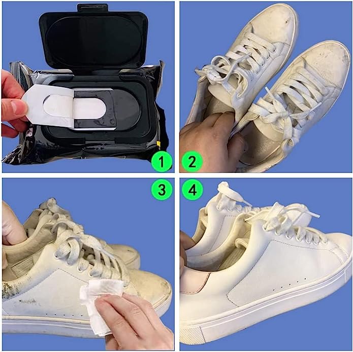 SwishCleanerz™ (Pack of 80 Wipes) | Shoe Cleaning Wipes Kit Shoes Shine Cleaner SwishCleanerz™ Instant Shoe Cleaning Wipes (Pack of 80 Wipes) Zaavio.co®