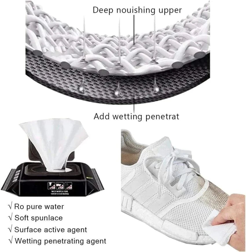 SwishCleanerz™ (Pack of 80 Wipes) | Shoe Cleaning Wipes Kit Shoes Shine Cleaner SwishCleanerz™ Instant Shoe Cleaning Wipes (Pack of 80 Wipes) Zaavio.co®
