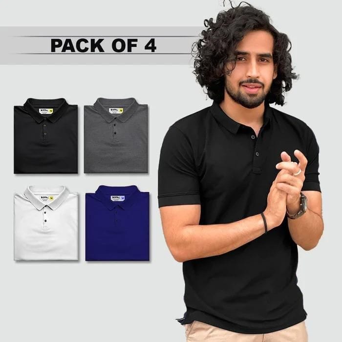 T shirt Polo Mens Tshirt Collar Tshirt Men Tops Regular Fit - Polo T-Shirt (Buy 1 Get 3 Free) Men'S T-Shirt (Buy 1 Get 3 Free)