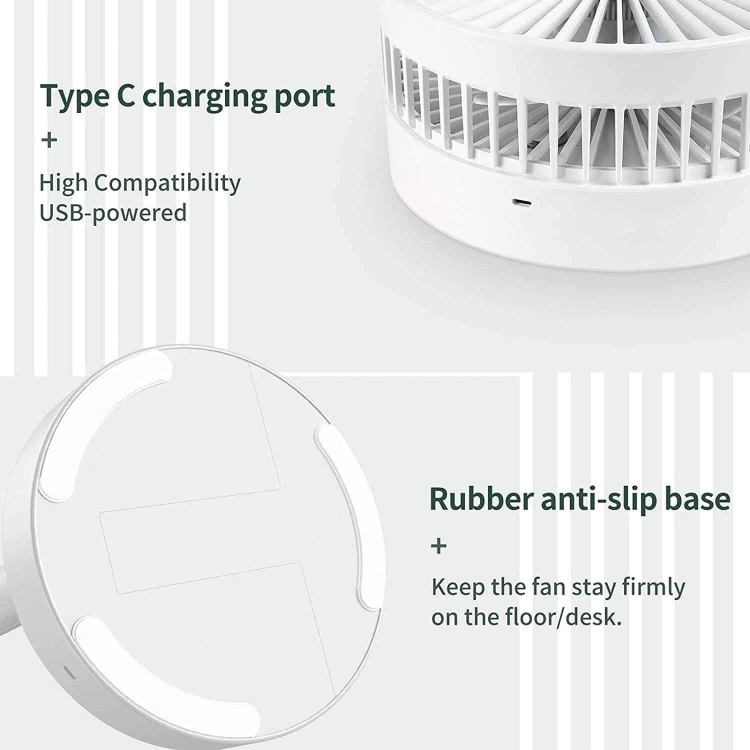 Table Rechargable Fan Cool Small Fan High Speed Desk Table Fan - Rechargeable Portable Fan Portable Fan