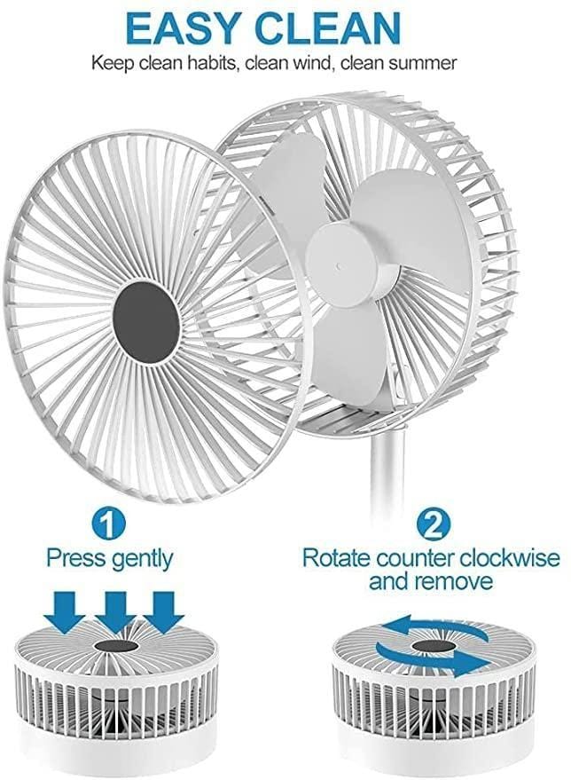 Table Rechargable Fan Cool Small Fan High Speed Desk Table Fan - Rechargeable Portable Fan Portable Fan