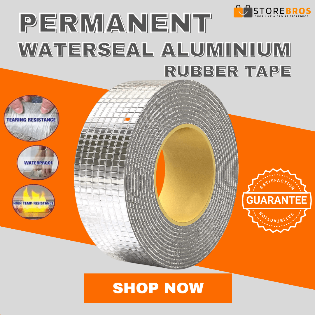 Tapexel™ | Adhesive Waterproof Leakage Tape Aluminium Foil Pipe Repair Tape Tapexel™ Waterseal Aluminium Rubber Tape - Extra Long Version Zaavio.co®