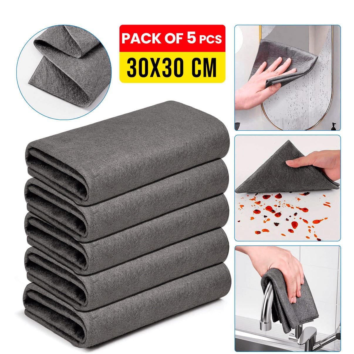 Thickened Magic Cleaning Cloth (5 Pcs) Thickened Magic Cleaning Cloth (5 Pcs)