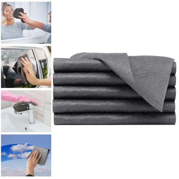 Thickened Magic Cleaning Cloth (Set of 5) | Microfiber Cloth Cleaning Glass Kitchen Wipe Cloths Material Thickened Magic Cleaning Cloth (Set of 5)