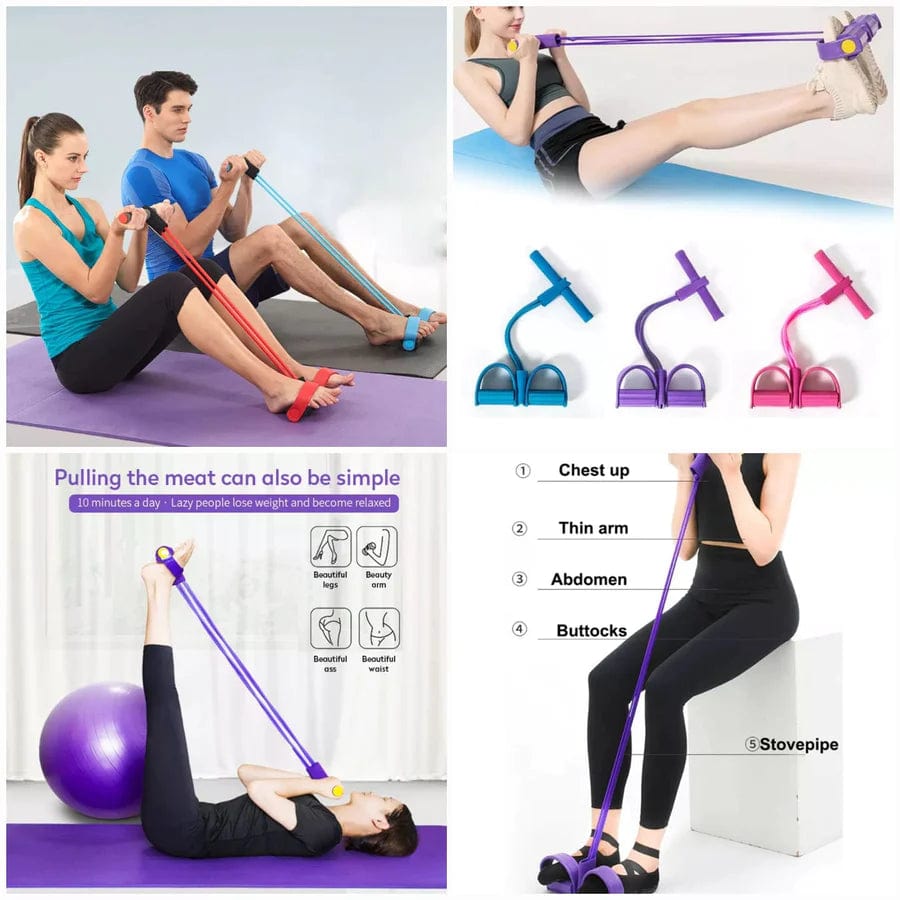 ToneStrap™️ | Resistance Band Exercise Equipment For Home Fitness Bands ToneStrap™ Pedal Puller Resistance Rope Zaavio.co®