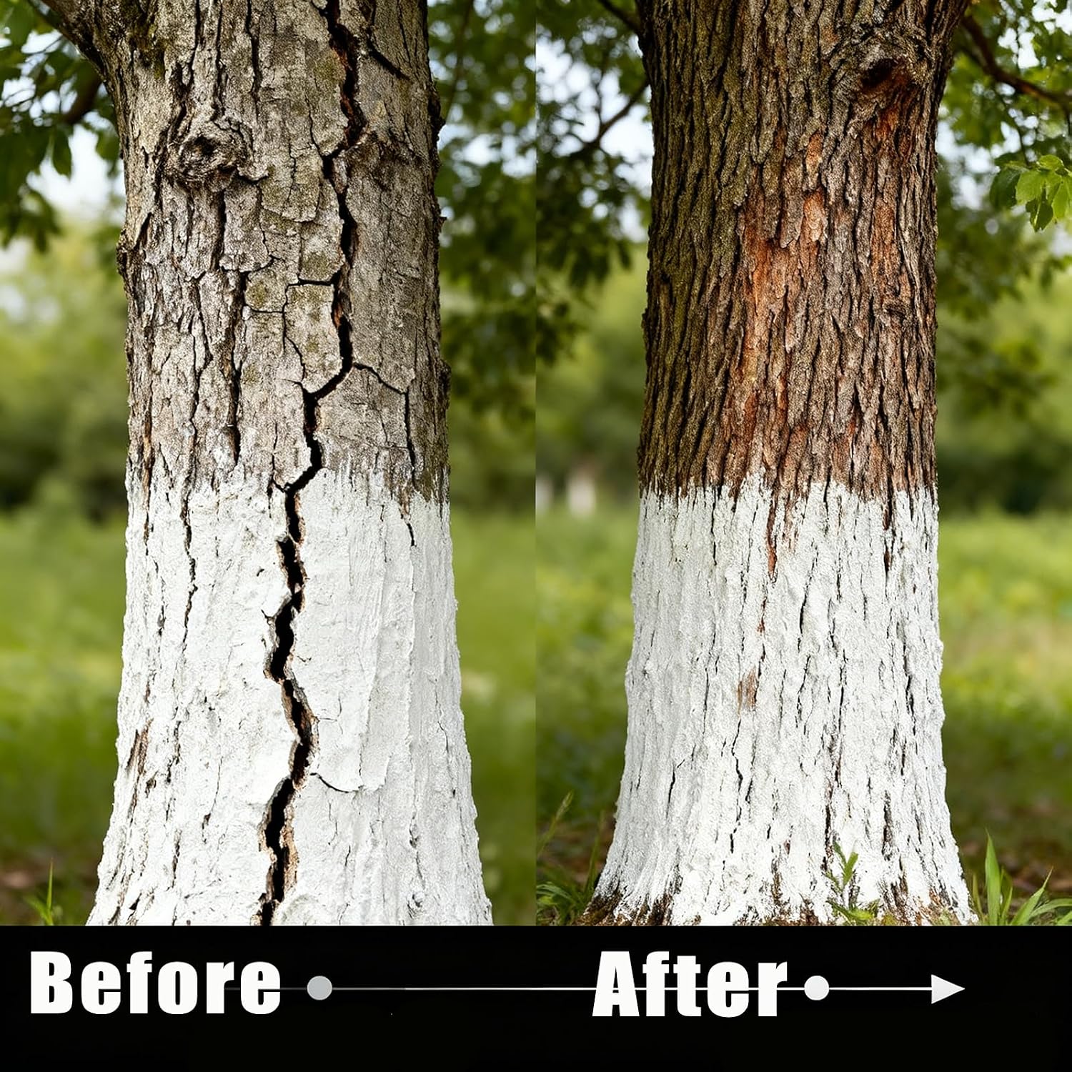 Tree Trunk Whitewash Paint (Pack of 2) | White Paint Off Exterior Wood Tree Paint Garden & Plants Tree Trunk Whitewash Paint (Pack of 2)