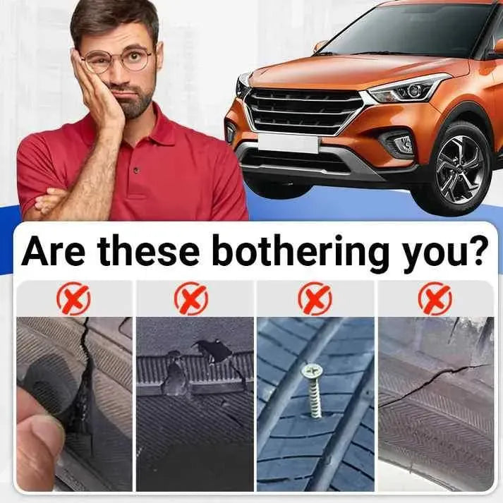 Tyre Repair Adhesive (Set of 2) | Tyre Puncture Car Tubeless Tire Repair Fix Liquid Waterproof Flexible Tyre Repair Adhesive (Set of 2)