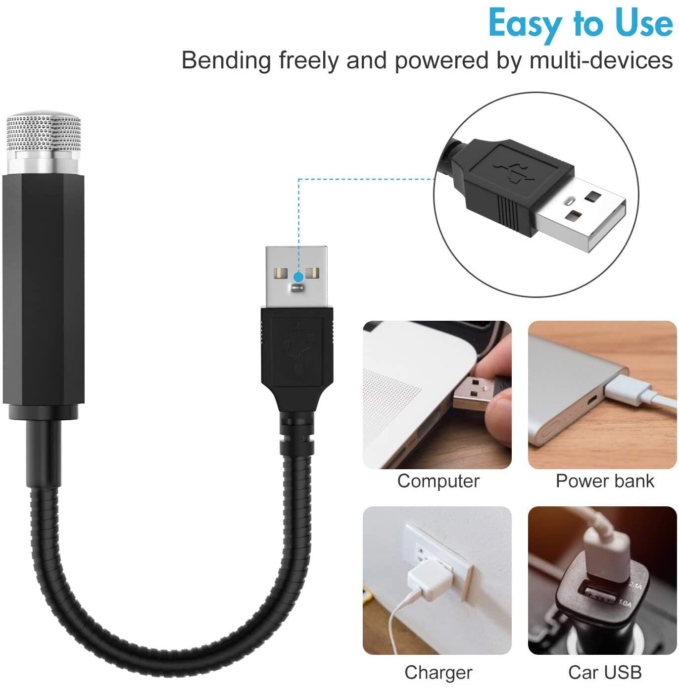 USB Laser Light Projector Mini Star Night Light Projector - Stariox™ High Stariox™ Zaavio®